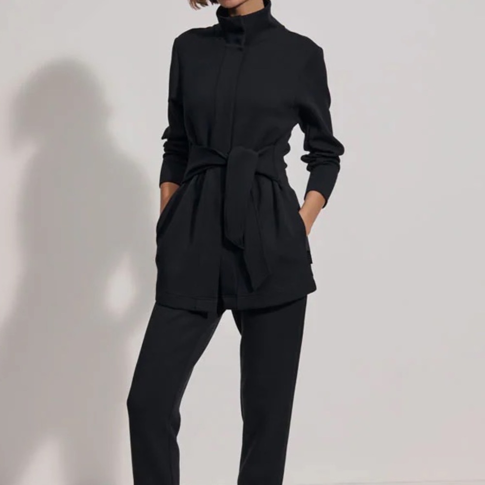 Varley Black Anset belted jacket